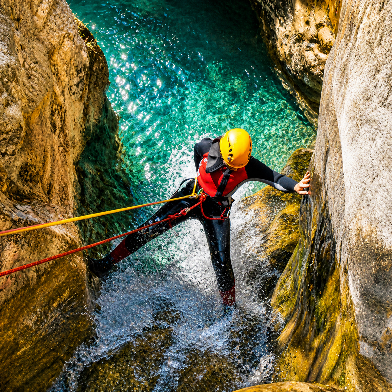 Rapel en el Barranco de la Mela