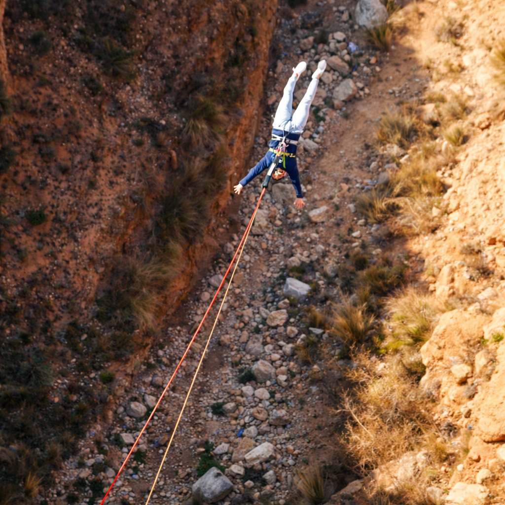 Caída libre en puenting en Villena