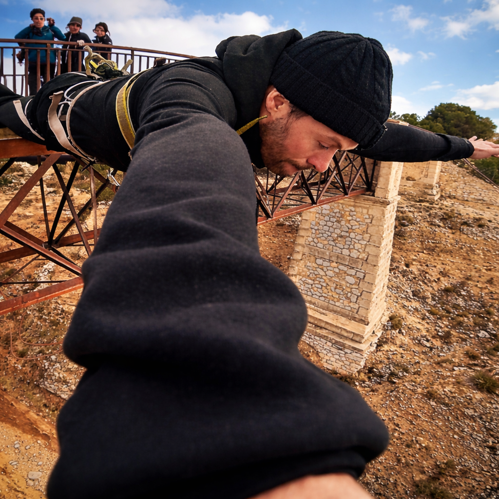 Salto desde el Pont de Ferro Villena