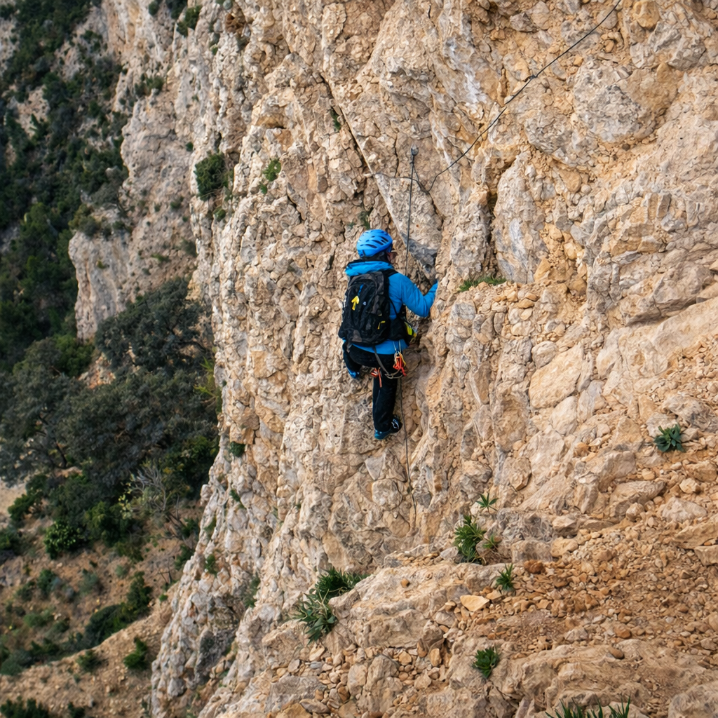 Recorrido en pared ferrata del Cid Petrer