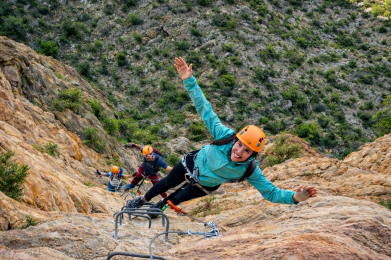 Tramo vertical de la Vía Ferrata de Redován Integral