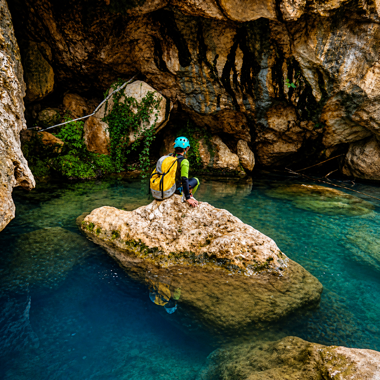 Pozas naturales en la Cueva de Turche