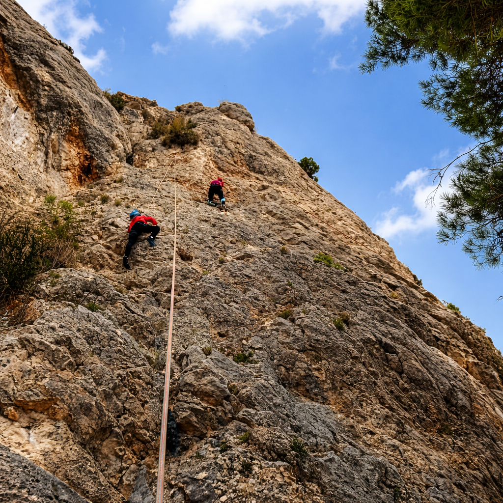 Escalada en roca natural en Alicante