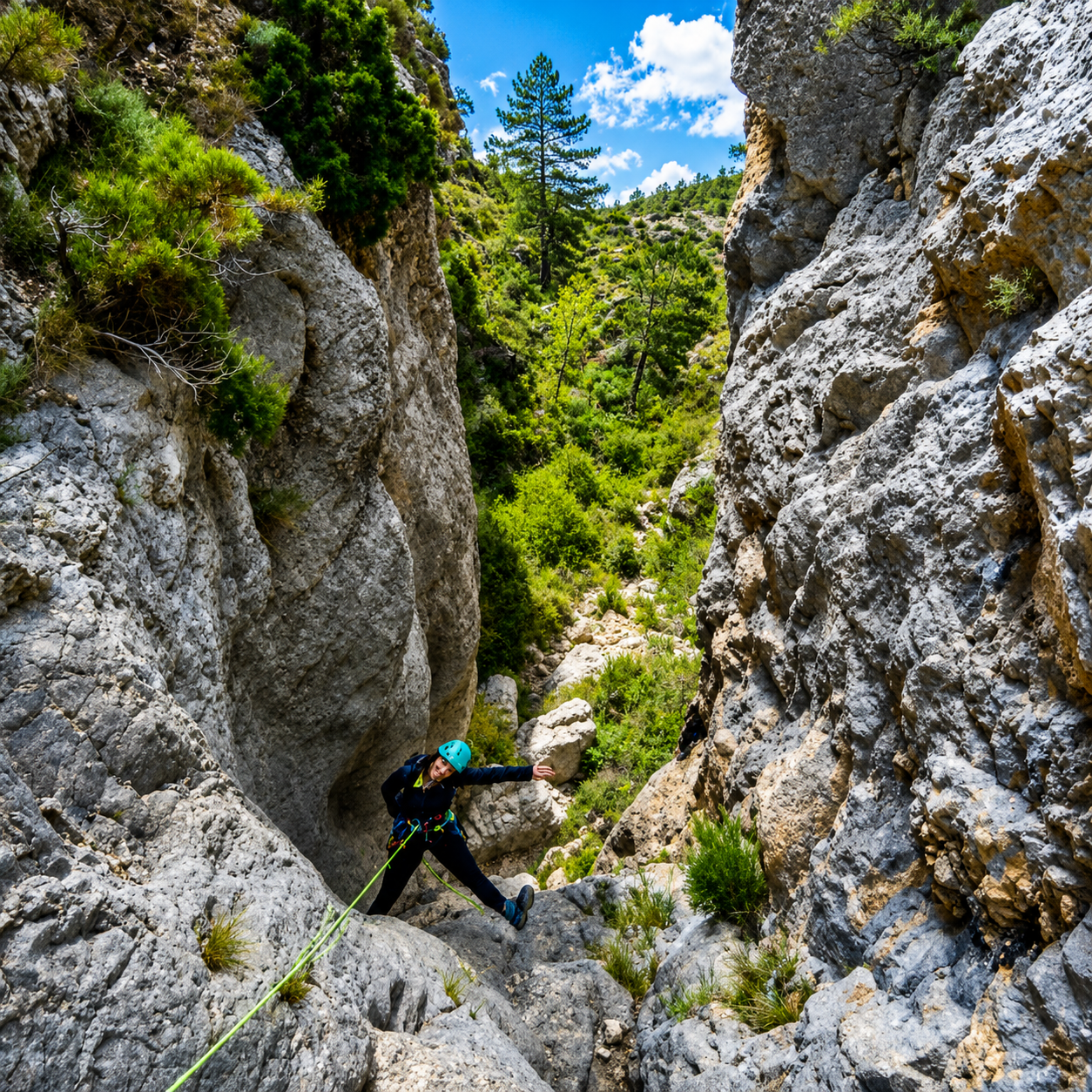 Zona encajonada del Barranco Cueva del Pinar