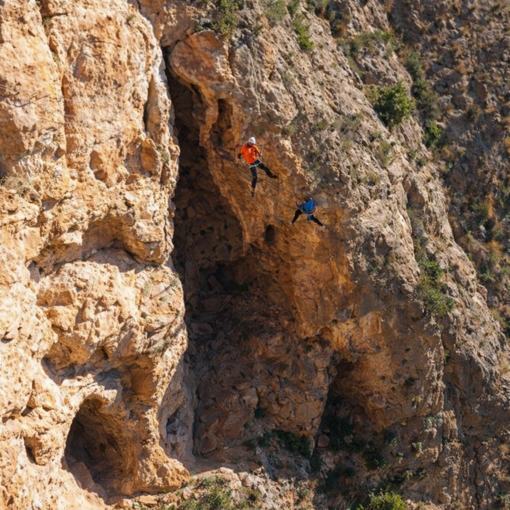 Tramo deportivo K5 de la vía ferrata de Callosa