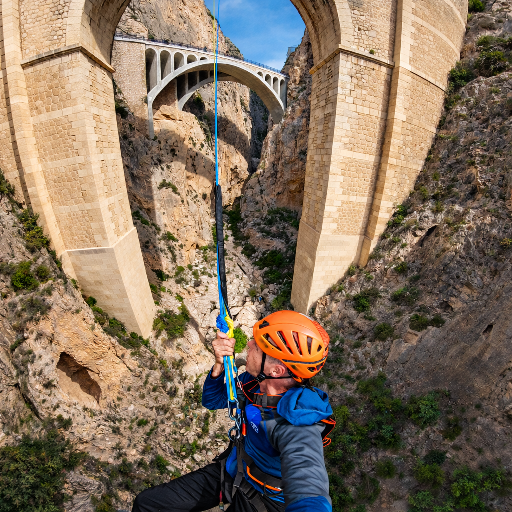 Experiencia de puenting en el Mascarat