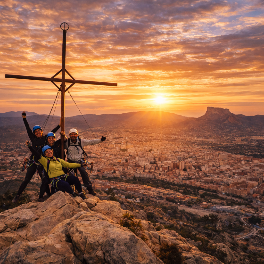Cima del Bolón tras completar la vía ferrata