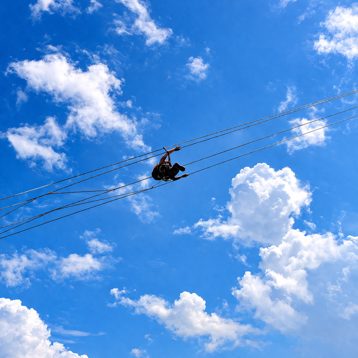 Puente colgante en la vía ferrata de les Raboses